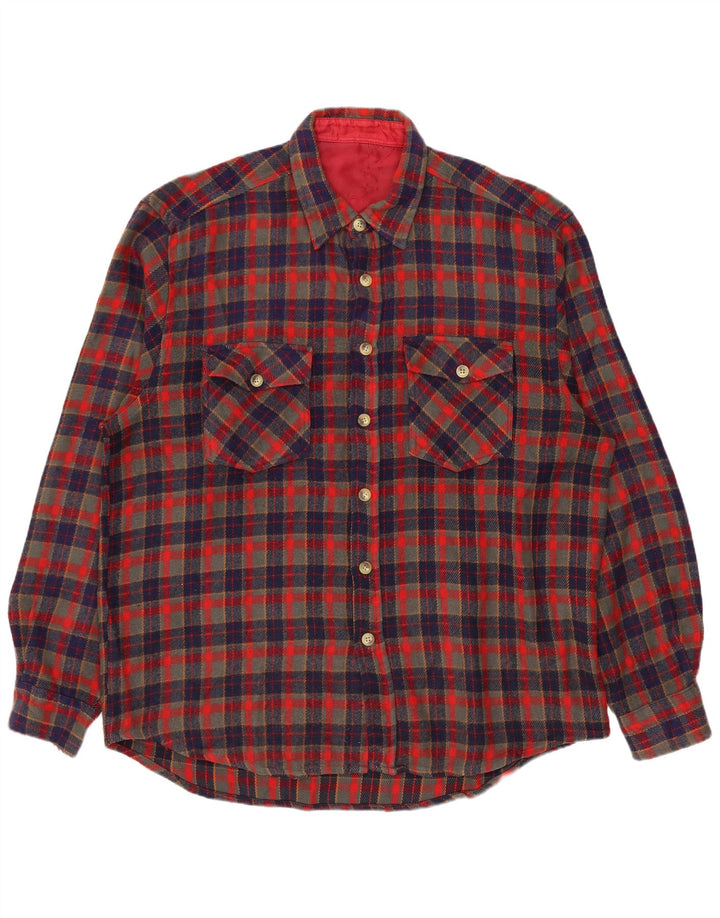 VINTAGE Mens Lumberjack Flannel Shirt XL Red Check