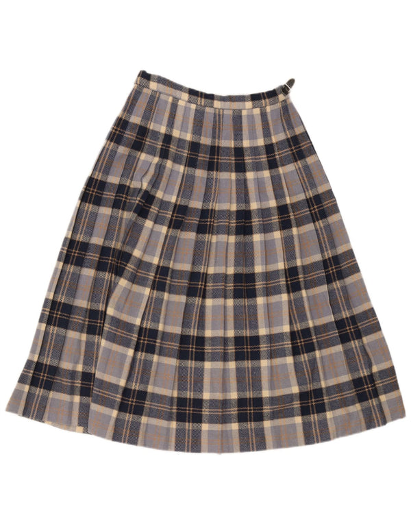 Gonna a portafoglio da donna Highland EU 38 Media W28 Lana scozzese blu navy