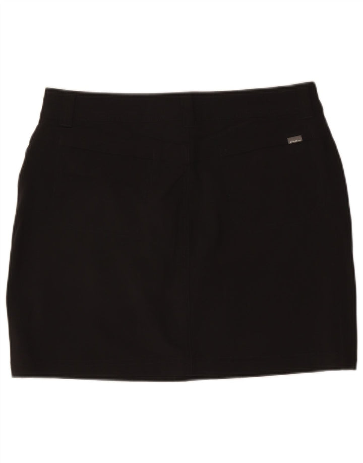 EDDIE BAUER Mini jupe femme US 8 Medium W30 Noir Polyester