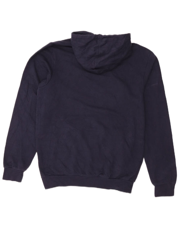 Adidas Herren Kapuzenpullover aus mittelblauer, marineblauer Baumwolle