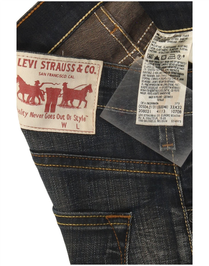 Levi's Mens 504 Straight Jeans W33 L29 Blue Cotton