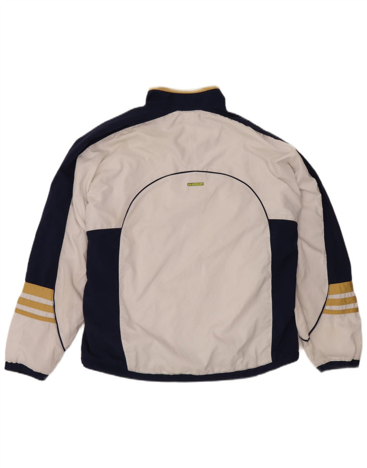 Adidas Womens Tracksuit Top Jacket UK 14 Large White Colourblock