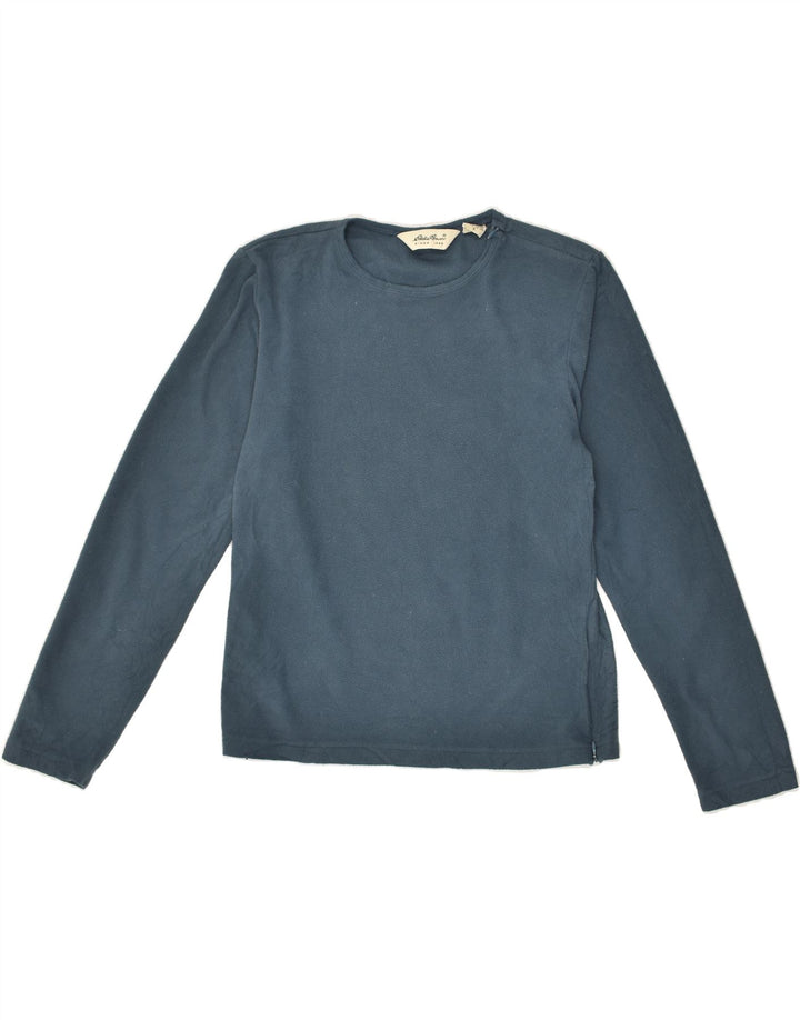 EDDIE BAUER Womens Fleece Jumper UK 10 Small Blue Polyester | Vintage Eddie Bauer | Thrift | Second-Hand Eddie Bauer | Used Clothing | Messina Hembry 