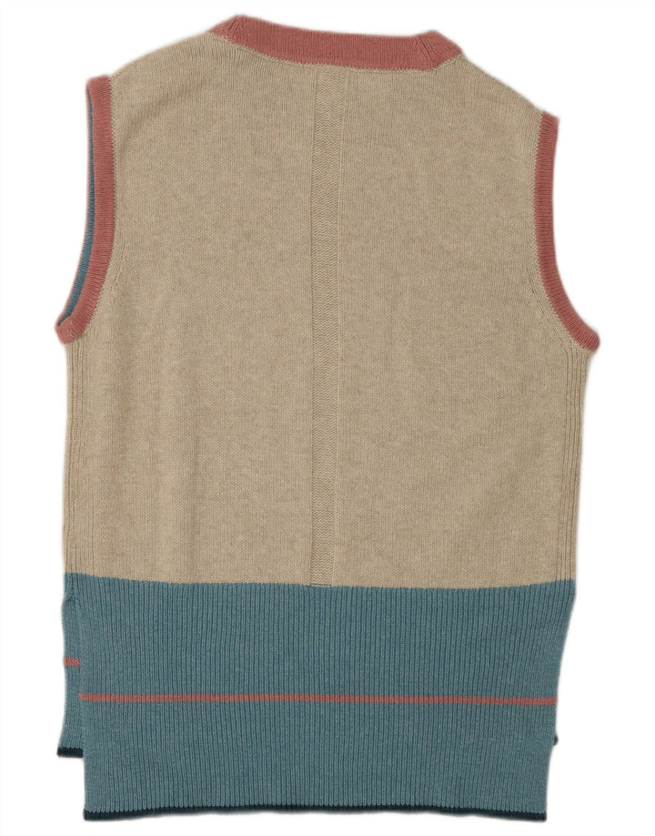 White Stuff Womens Vest Tank Top UK 14 Medium Beige Colourblock Nylon
