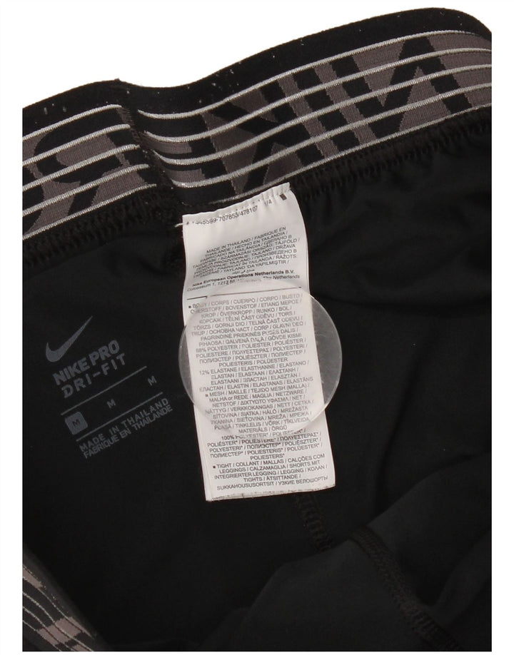 Pantaloncini sportivi Nike Dri Fit Graphic da donna UK 12 Medium Nero Poliestere
