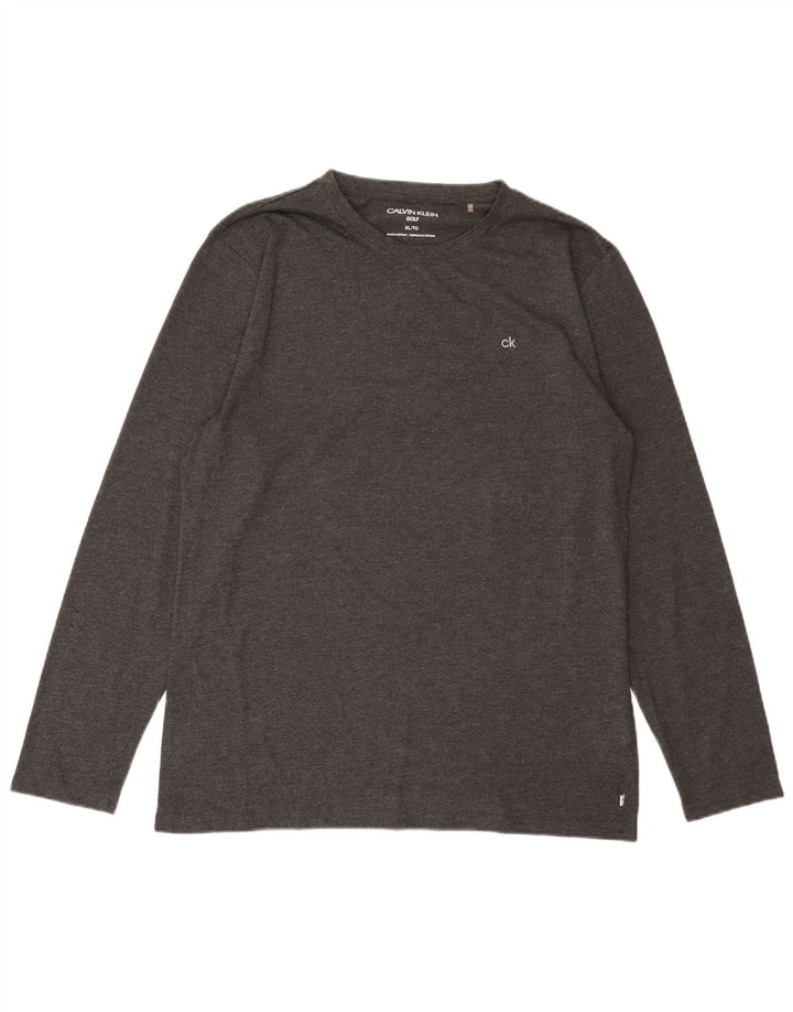 CALVIN KLEIN Mens Golf Top Long Sleeve XL Grey Polyester