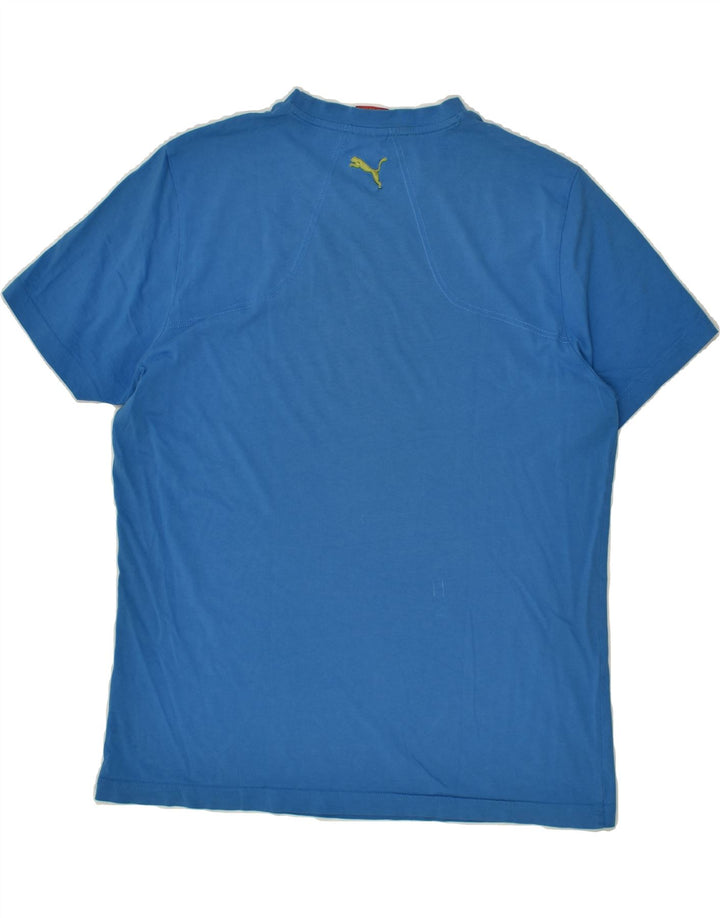 PUMA Mens Graphic T-Shirt Top Large Navy Blue Vintage Puma and Second-Hand Puma from Messina Hembry 