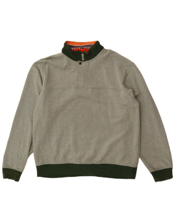 Orvis Mens Zip Neck Sweatshirt Jumper Large Green Cotton