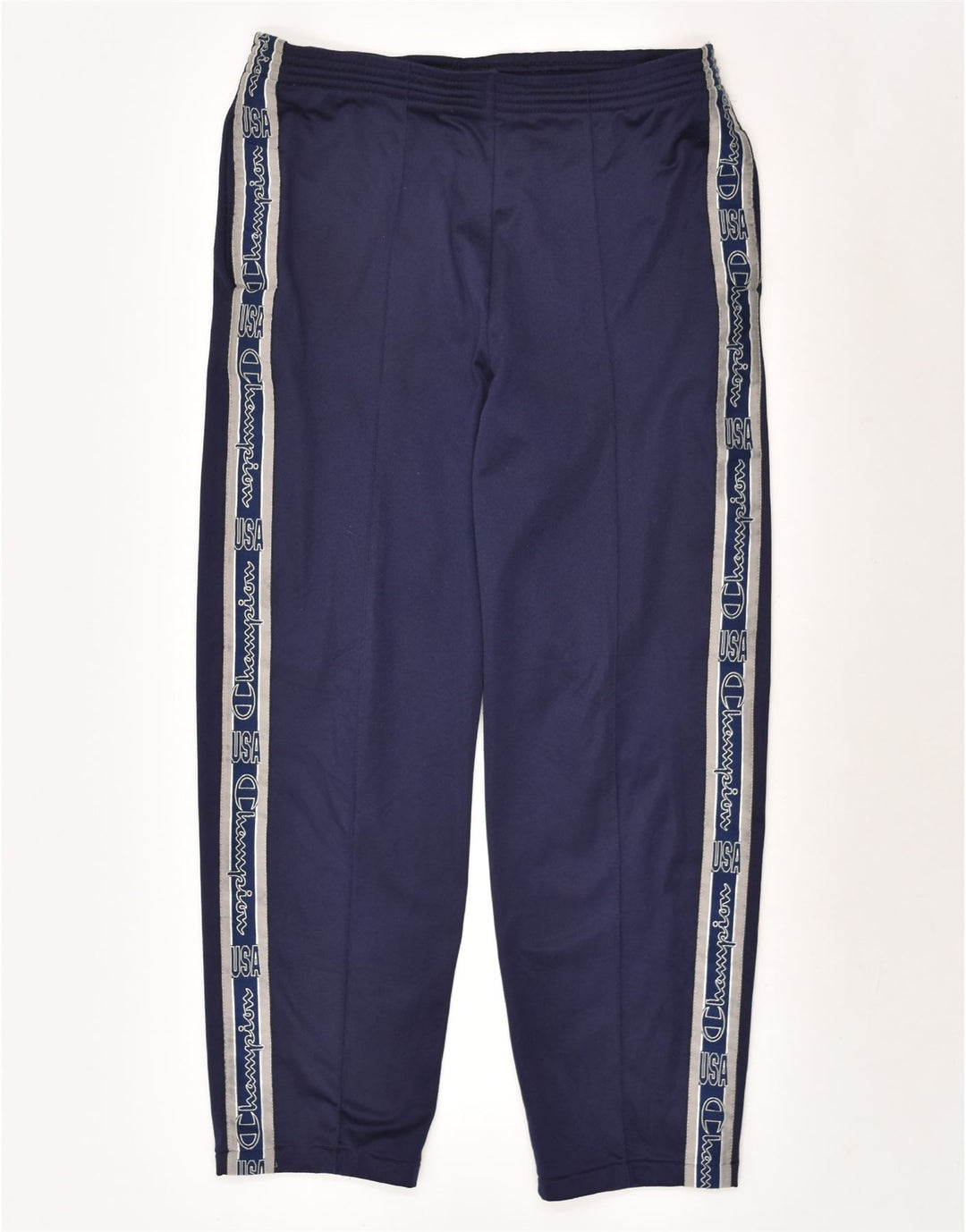 CHAMPION Mens Tracksuit Trousers Medium Navy Blue Polyester Vintage Champion and Second-Hand Champion from Messina Hembry 
