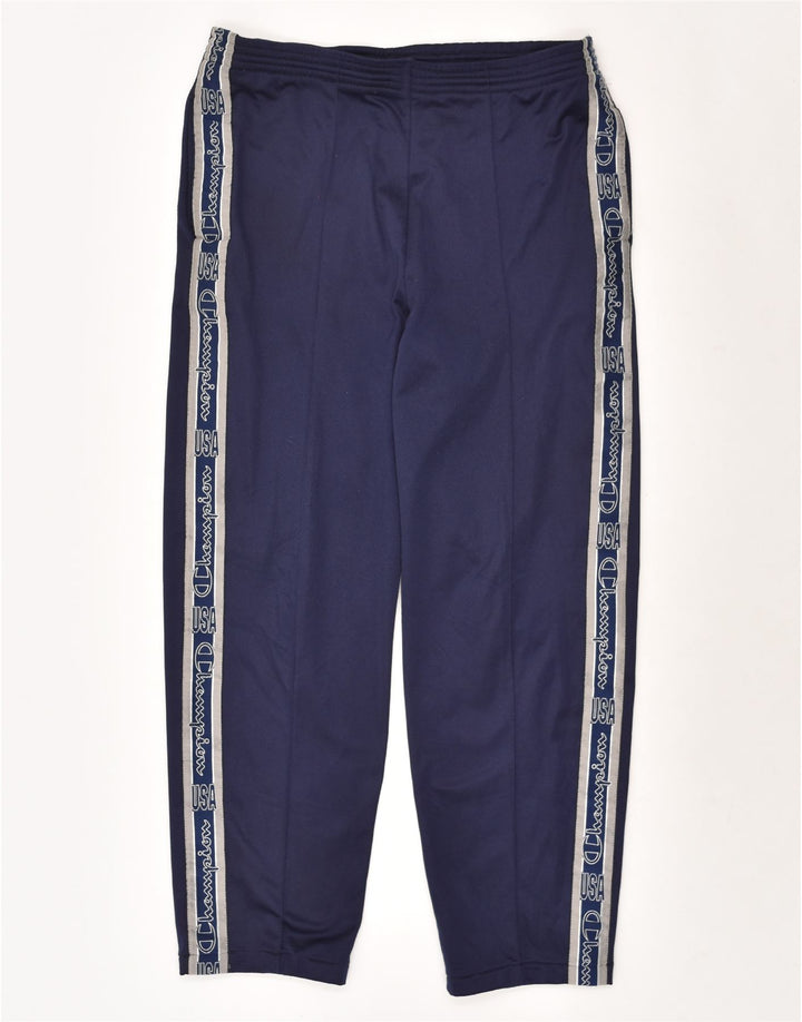 CHAMPION Mens Tracksuit Trousers Medium Navy Blue Polyester Vintage Champion and Second-Hand Champion from Messina Hembry 