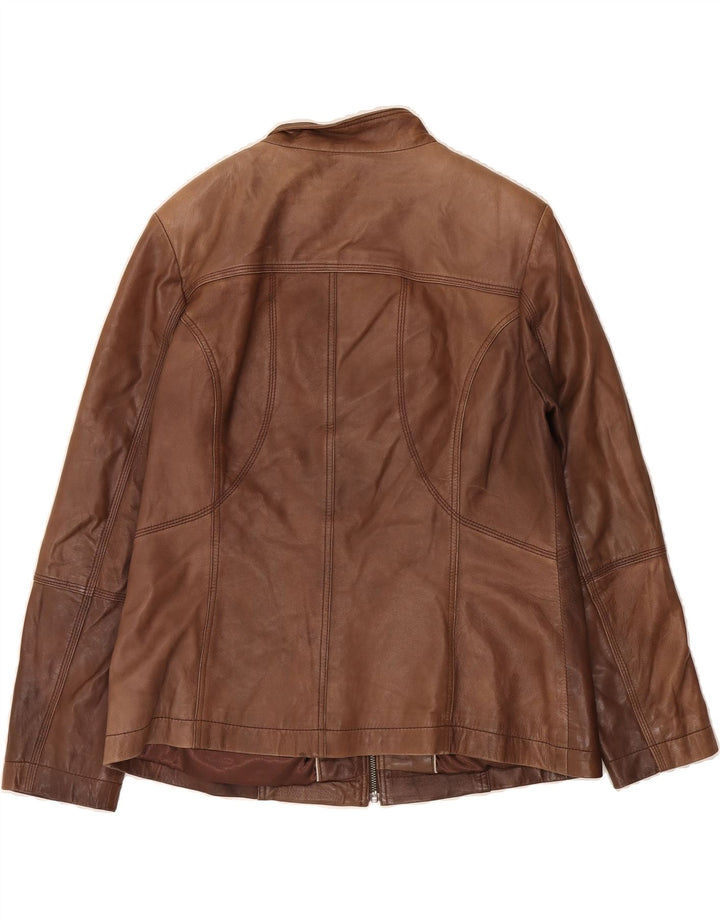 YOUR SIXTH SENSE Womens Bomber Jacket UK 16 Large Brown Vintage Your Sixth Sense and Second-Hand Your Sixth Sense from Messina Hembry 