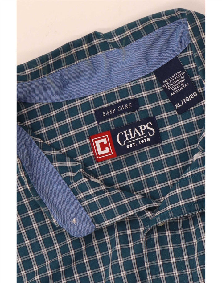Chaps Camisa Hombre XL Verde Cuadros Algodón