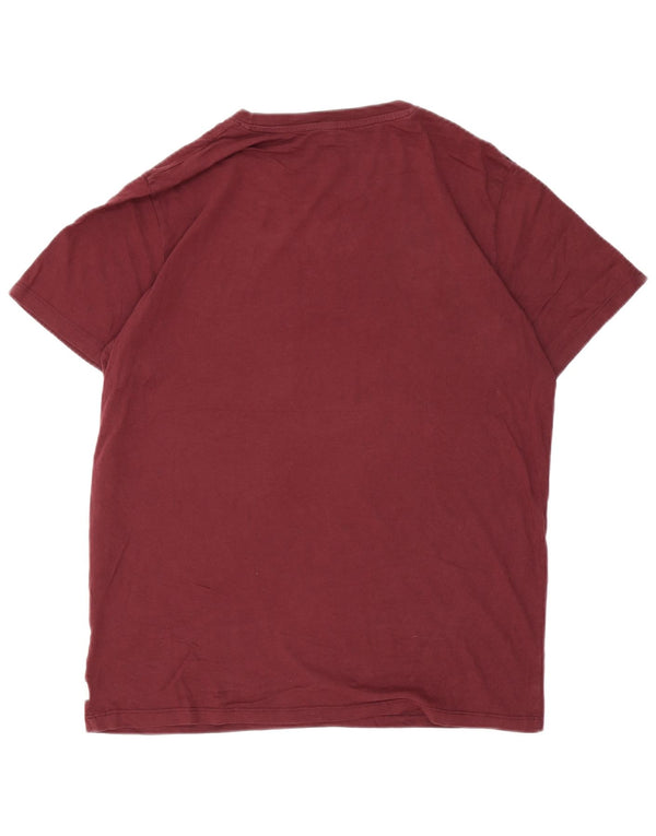 T-shirt da uomo Jack & Jones Top grande in cotone bordeaux