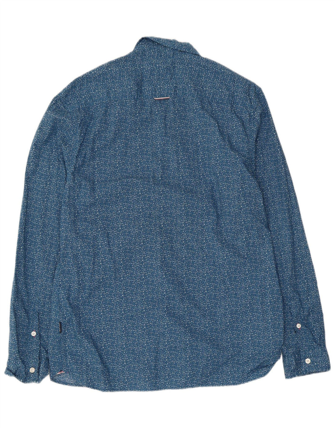 Chemise Slim Fit Homme White Stuff Large Coton à Pois Bleu
