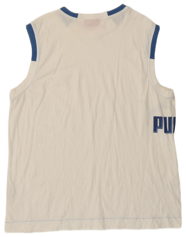 Nike Camiseta sin mangas estampada para hombre XL Blanco Colorblock
