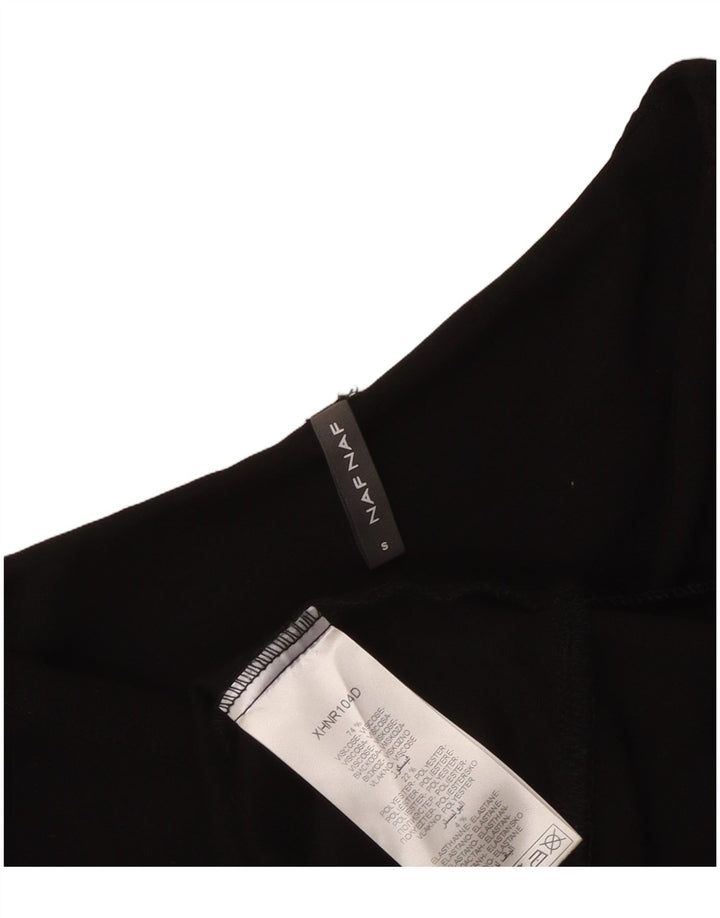 Naf Naf Womens 3/4 Sleeve Basic Dress UK 8 Small Black Viscose