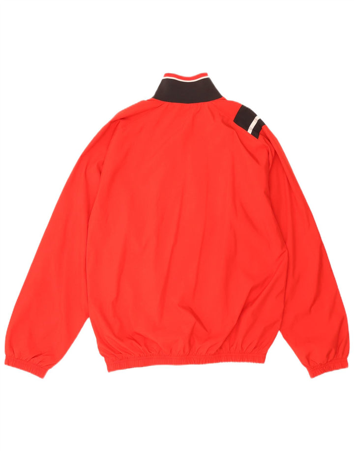 Nike Mens Tracksuit Top Jacket Small Red Colourblock Polyester