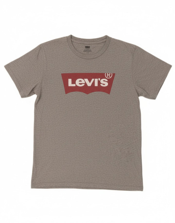 LEVI'S Mens Graphic T-Shirt Top Small Grey Cotton Vintage Levi's and Second-Hand Levi's from Messina Hembry 