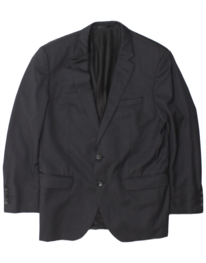 Hugo Boss Mens Tailored 2 Button Blazer Jacket EU 52 XL Grey Pinstripe