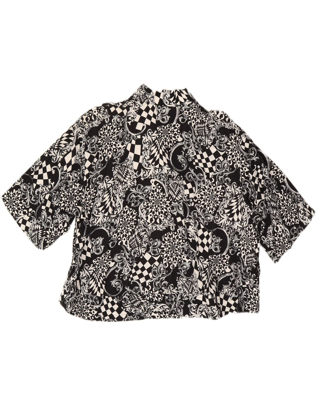FELICIA Womens Oversized Shirt Blouse IT 44 Medium Black Paisley Vintage Felicia and Second-Hand Felicia from Messina Hembry 