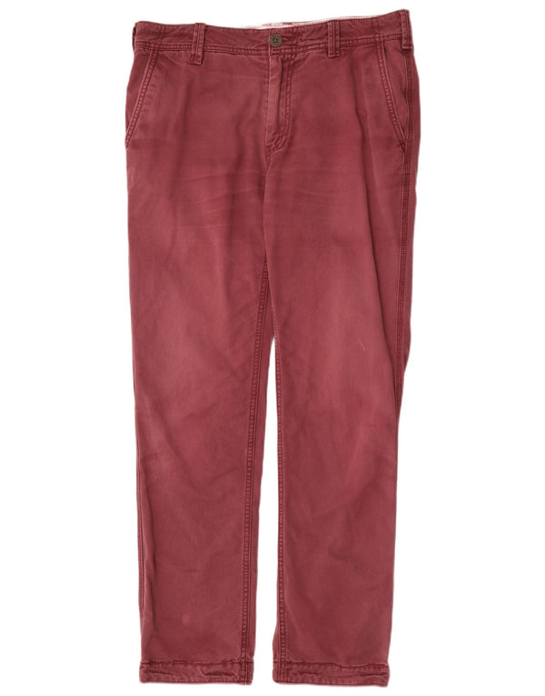 Fat Face Pantalon Chino Slim Homme W32 L30 Coton Bordeaux