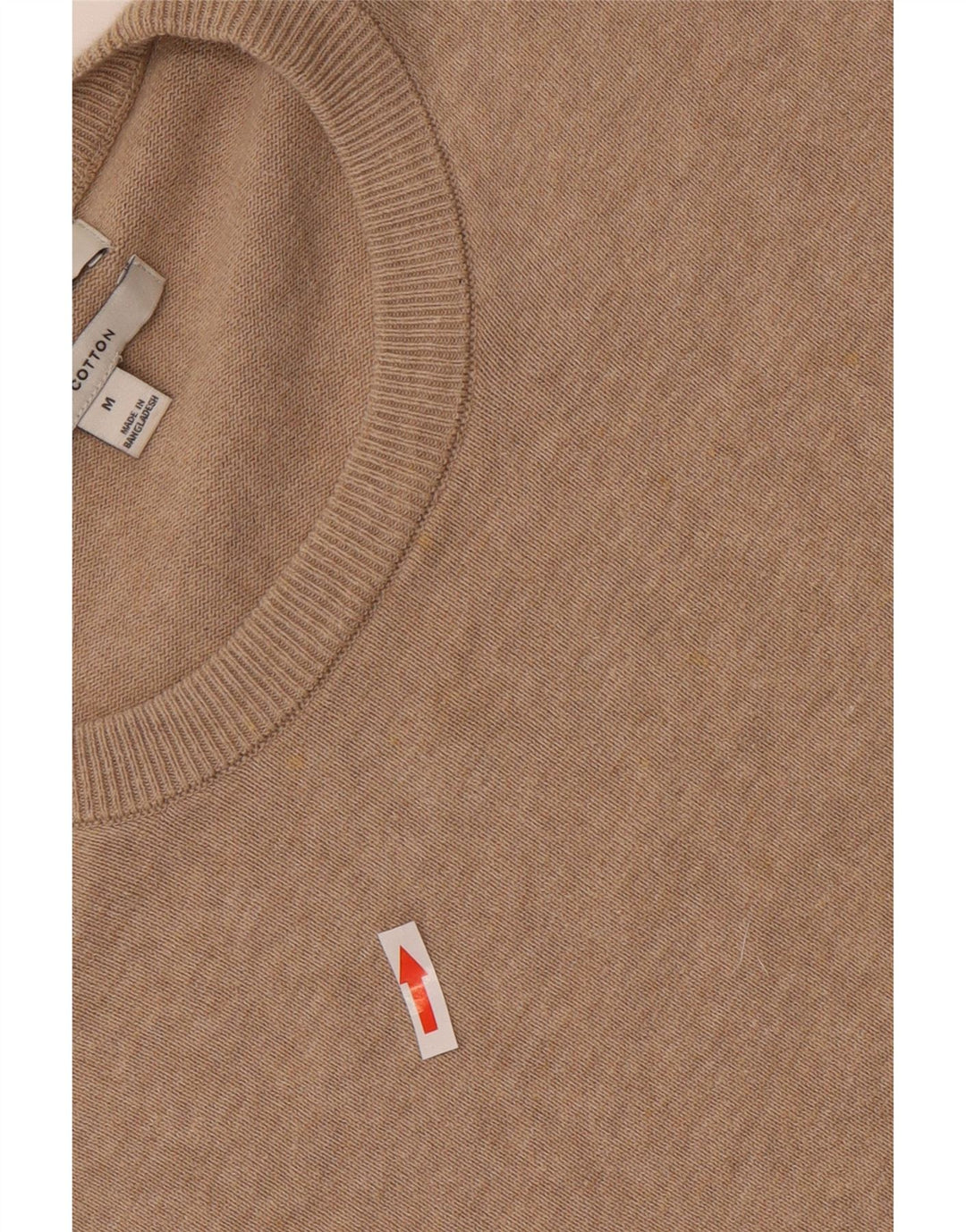 Marks & Spencer Herre sweater med rund hals, medium beige bomuld