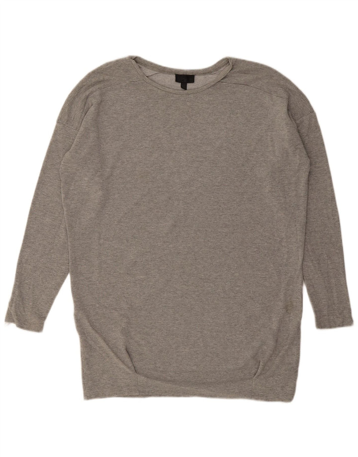 Topshop Top oversize da donna a maniche lunghe UK 12 Viscosa grigio medio