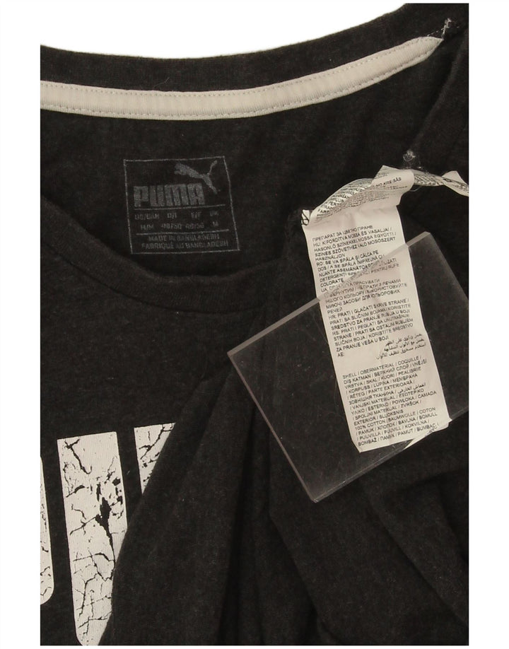 Puma Mens Graphic T-Shirt Top Medium Grey Cotton
