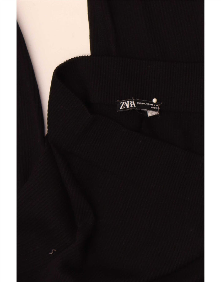 Zara Womens Leggings UK 14 Medium Black