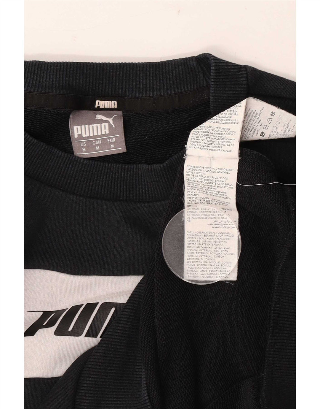 Puma Sweatshirt til mænd Medium Sort Colourblock Bomuld