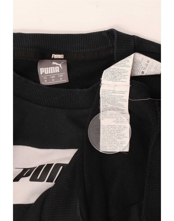 Puma Sweatshirt til mænd Medium Sort Colourblock Bomuld