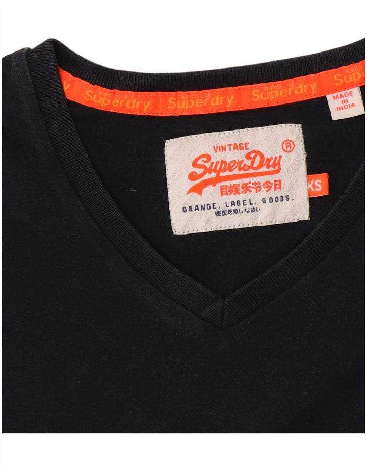 Superdry Mens T-Shirt Top XS Navy Blue