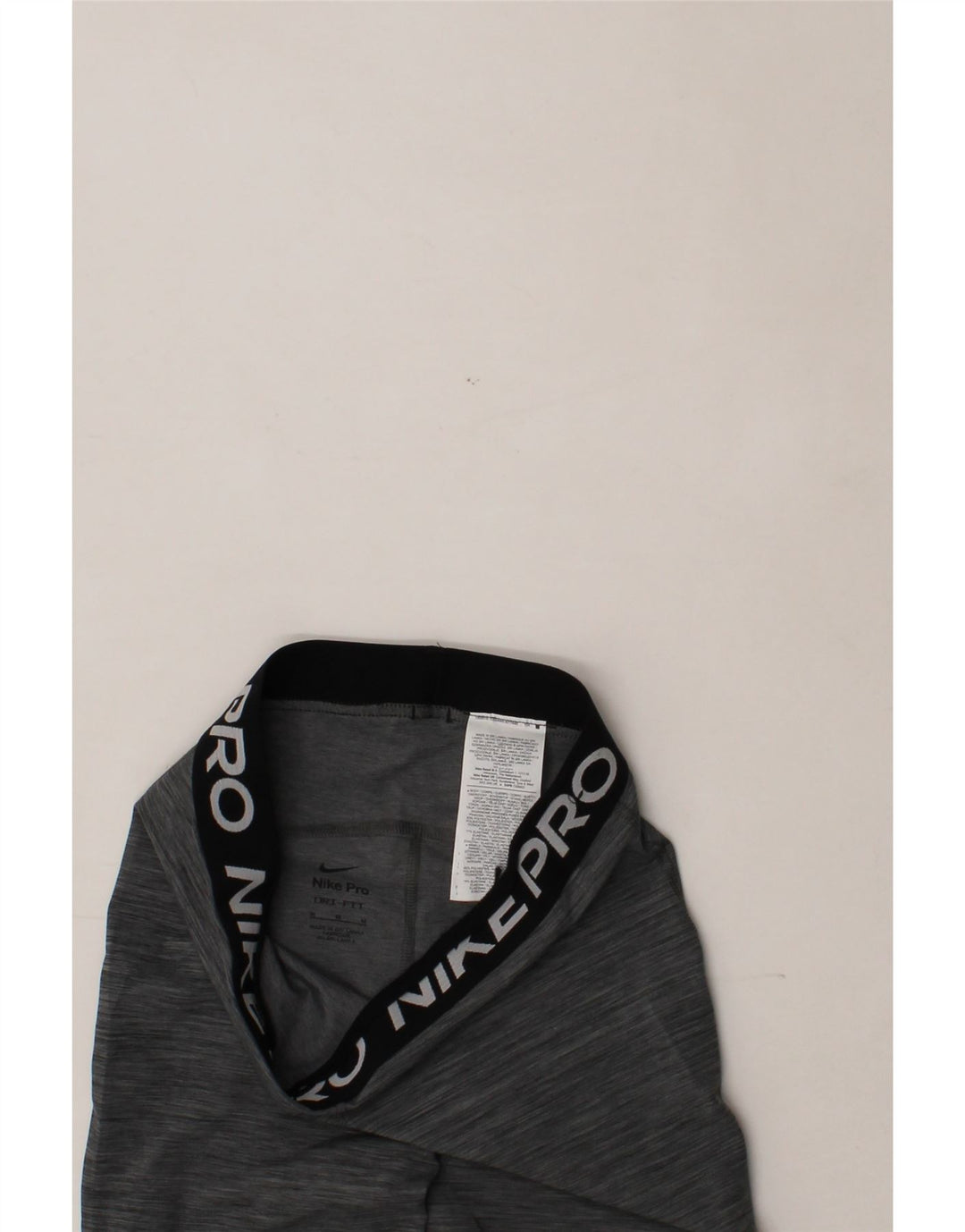 NIKE Womens Dri Fit Graphic Leggings UK 12 Medium Grey Colourblock Vintage Nike and Second-Hand Nike from Messina Hembry 