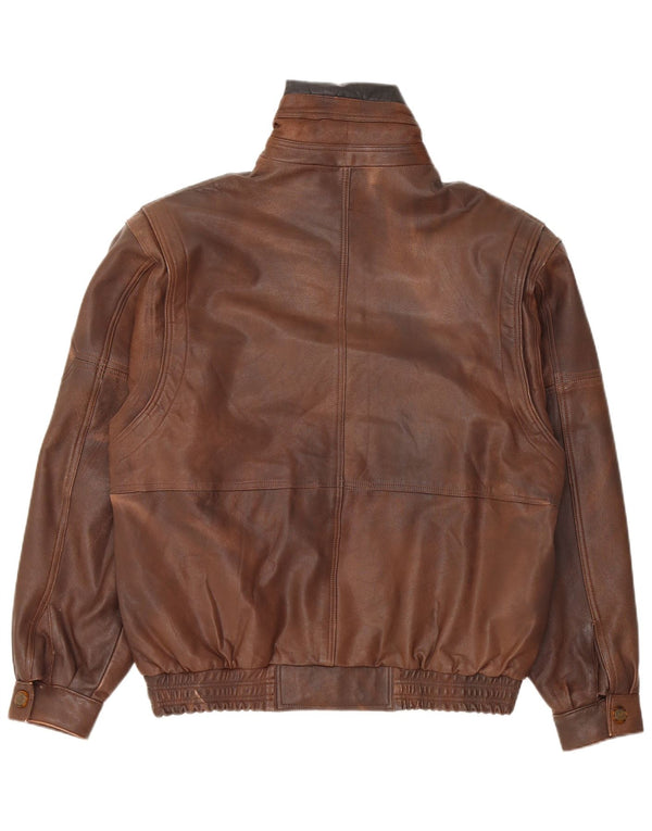 veste en cuir homme vintage UK 38 Brun moyen