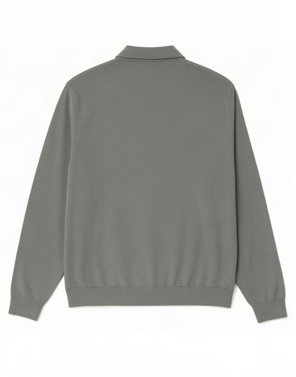 Marks & Spencer Pull col polo pour homme XL en coton vert