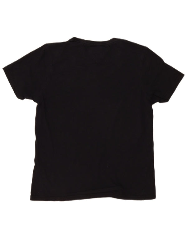 Tommy Hilfiger Mens T-Shirt Top Large Black Cotton