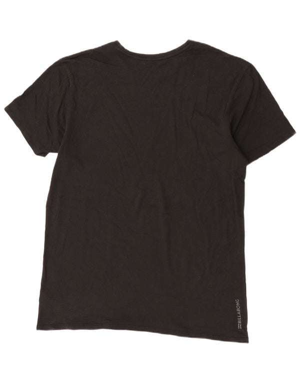 Billabong Mens Slim Fit grafikus póló felső XL fekete pamut