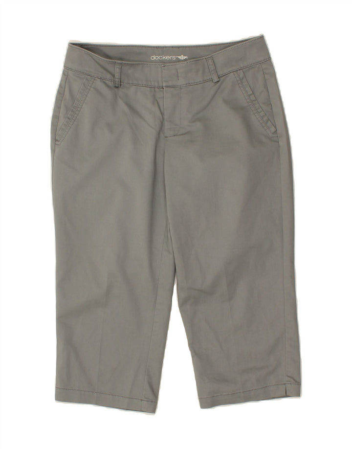 DOCKERS Womens Bermuda Shorts US 8 Medium W30 Grey Polyester Vintage Dockers and Second-Hand Dockers from Messina Hembry 