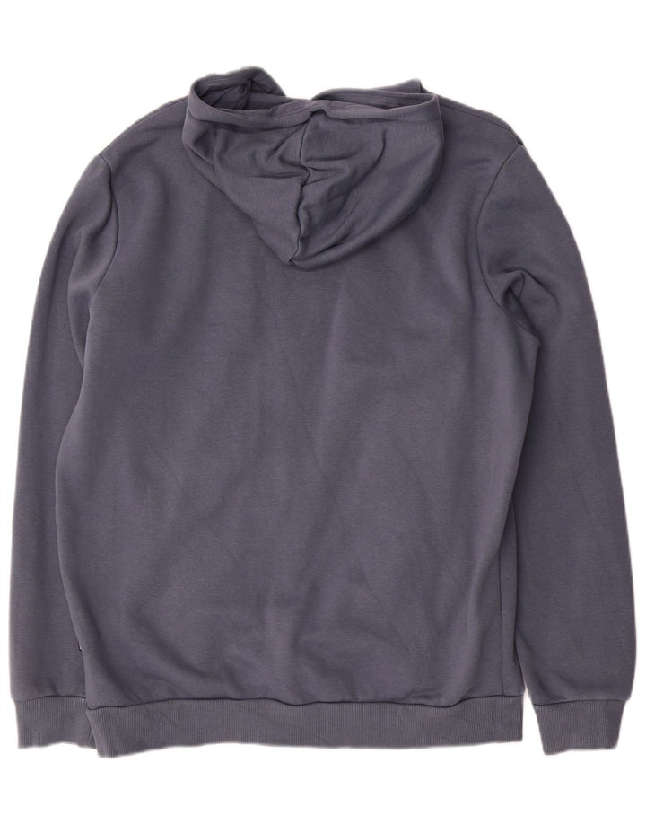 Puma Mens Graphic Hoodie Jumper Medium Blue Cotton