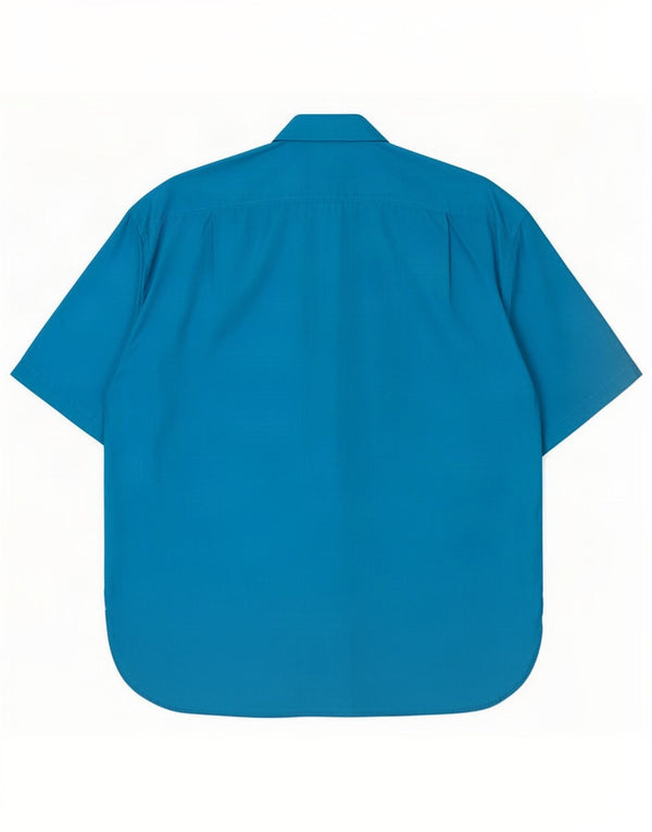 Vintage női rövid ujjú ingblúz UK 18 XL kék