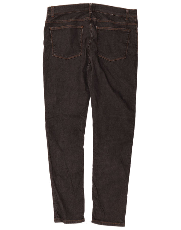Reiss Damen Slim Jeans W34 L30 Schwarze Baumwolle
