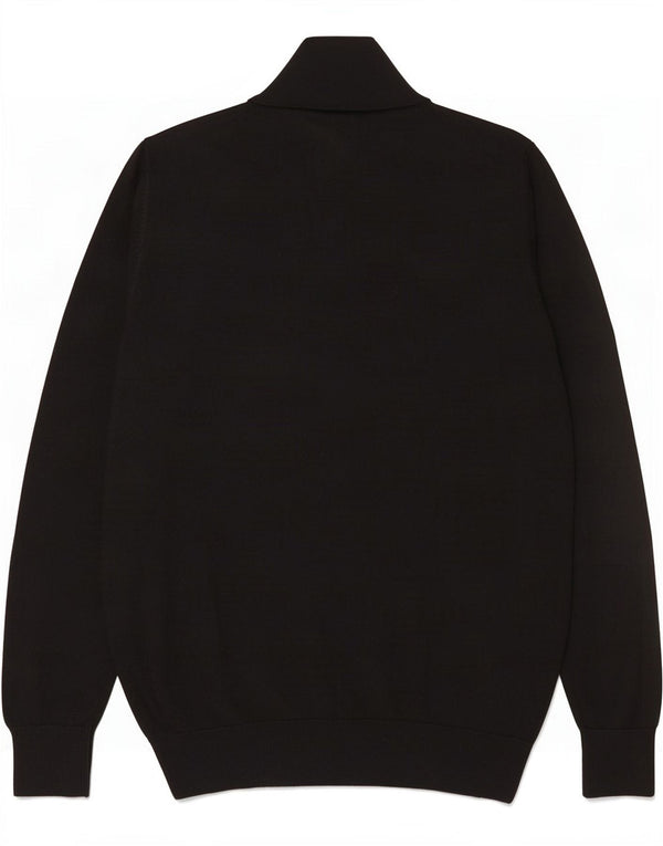 Lyle & Scott Męski sweter z zamkiem błyskawicznym XL, czarny, bawełniany