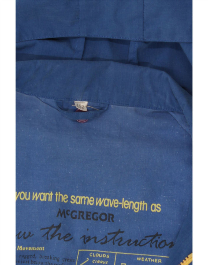 MC GREGOR Boys Oversized Hooded Utility Jacket 11-12 Years Blue Polyester Vintage MC Gregor and Second-Hand MC Gregor from Messina Hembry 