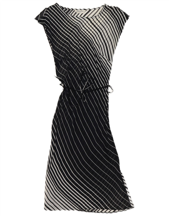 Dorothy Perkins Robe basique sans manches pour femme UK 12 Medium Noir Rayé
