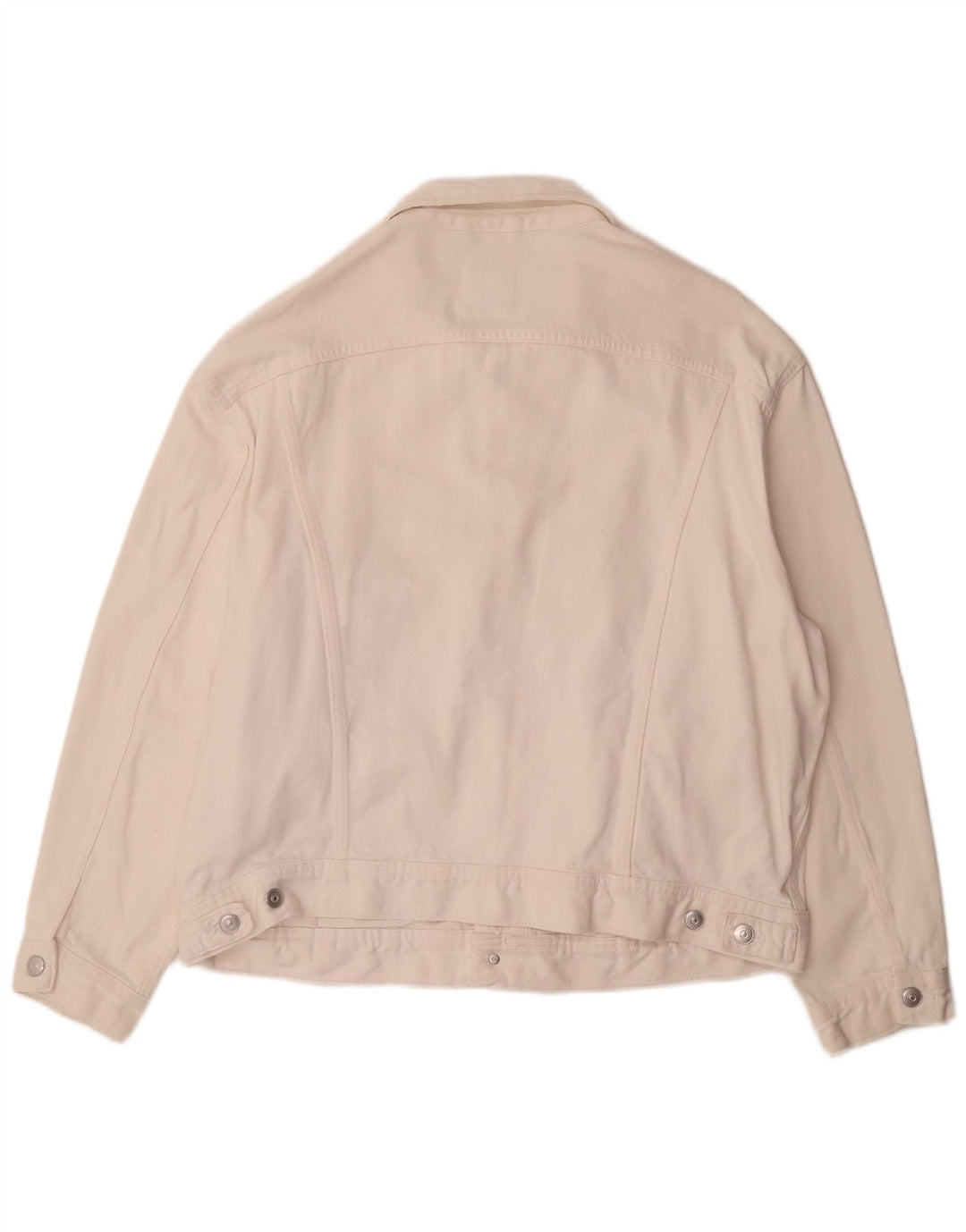 Giacca in denim da uomo Zara UK 38 cotone bianco medio