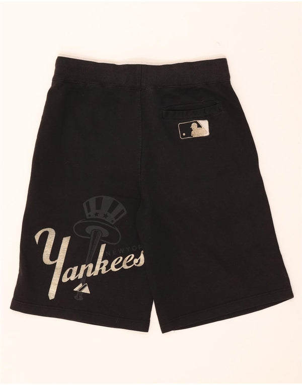 Majestic Pantaloncini sportivi grafici da uomo dei New York Yankees piccoli in cotone nero