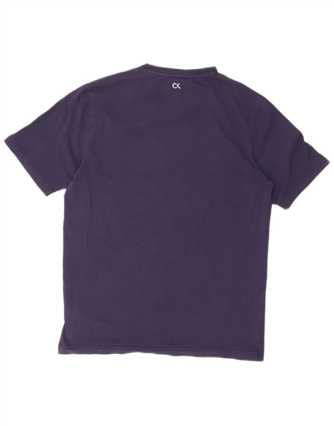 CALVIN KLEIN Mens Graphic T-Shirt Top Medium Navy Blue Cotton