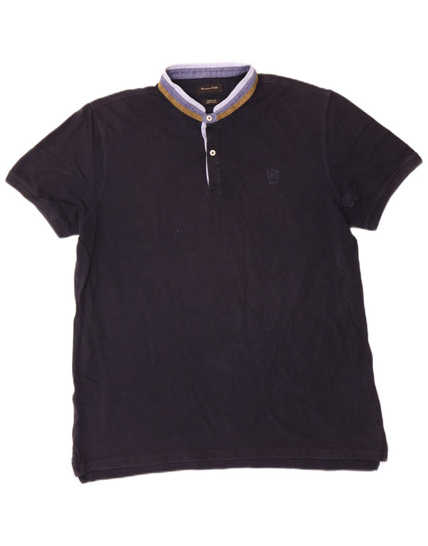 Massimo Dutti Herre Casual Fit Polo Shirt XL Marineblå