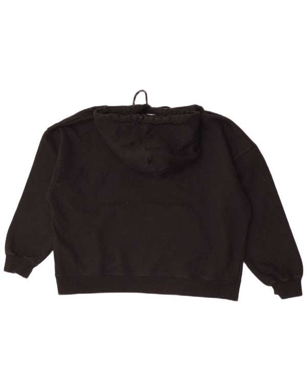 GCDS Felpa con cappuccio ampia grafica da uomo XS in cotone nero