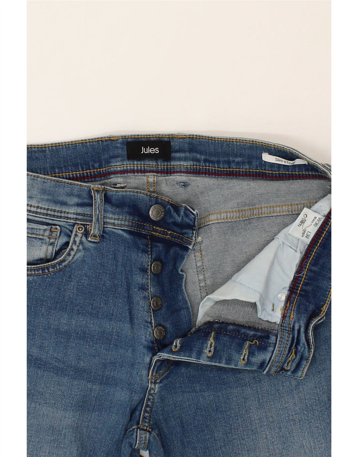 JULES Mens Tom Slim Jeans W30 L34 Blue Cotton Vintage Jules and Second-Hand Jules from Messina Hembry 